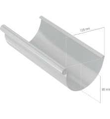 BRYZA STAL Okapový žlab 125 mm pozink 4 m