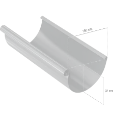 BRYZA STAL Okapový žlab 150 mm pozink 3 m