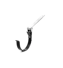 BRYZA PVC kovový hák žlabu s kloubem 75 mm černá (RAL 9005)