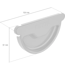 BRYZA STAL Univerzální čelo žlabu 125 mm pozink