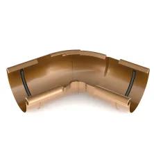 BRYZA PVC vnitřní nast. roh 120°–145°  125 mm měděná