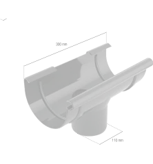 BRYZA PVC vývod 150 mm červený