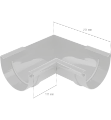 BRYZA PVC Vnútorný roh 150 mm biely
