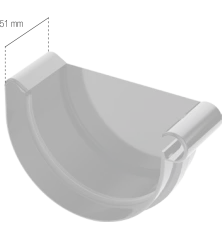 BRYZA PVC koncovka žlabu levá 150 mm grafitová (RAL 7021)