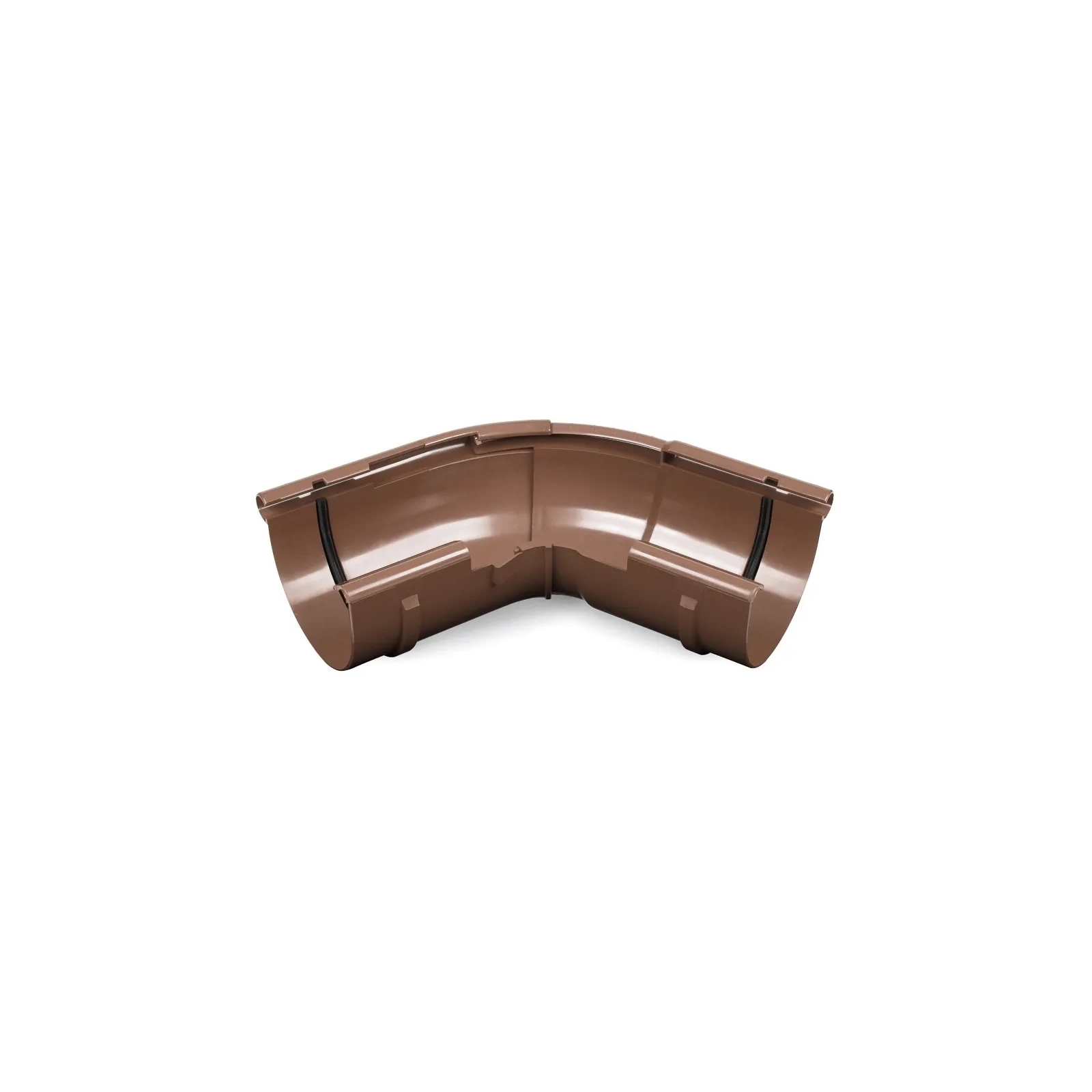 BRYZA PVC vnější nast. roh 120° – 145° 100 mm hnědá (RAL 8017)