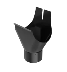 BRYZA STAL Odkvapový vývod 125 mm čierny