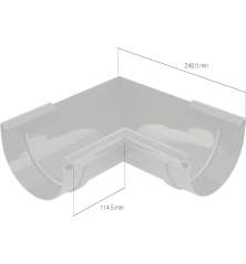 BRYZA PVC vnitřní roh 90° 125 mm cihlově červená (RAL 8004)