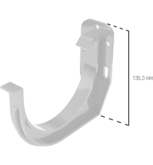 BRYZA PVC hák žlabu čelní 125 mm červená (RAL 3011)