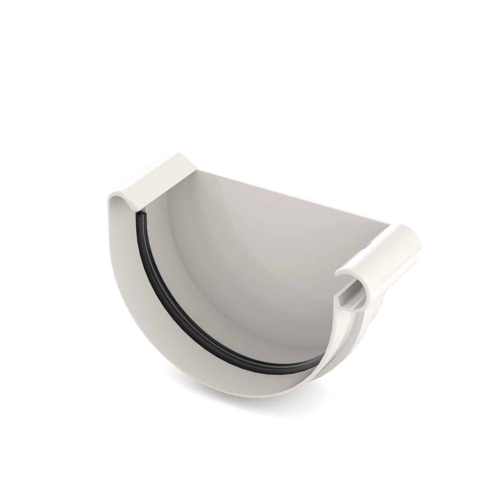 BRYZA PVC koncovka pravá 125 mm biela