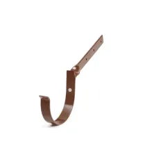 BRYZA PVC kovový hák žlabu překroucený 75 mm hnědá (RAL 8017)
