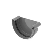 BRYZA PVC koncovka žlabu pravá 125 mm grafitová (RAL 7021)