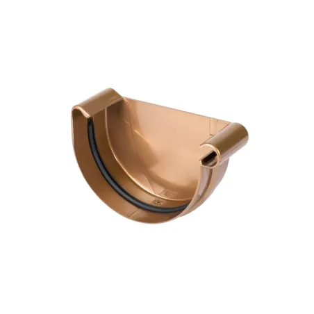BRYZA PVC koncovka žlabu pravá 125 mm měděná