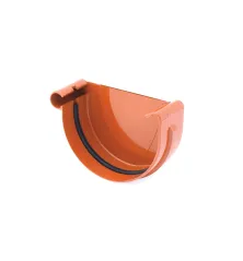 BRYZA PVC koncovka žlabu levá 125 mm cihlově červená (RAL 8004)