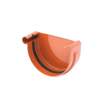 BRYZA PVC koncovka žlabu levá 125 mm cihlově červená (RAL 8004)