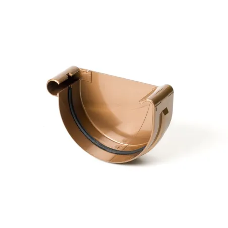 BRYZA PVC koncovka žlabu levá 125 mm měděná