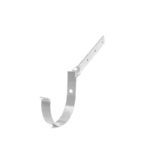 BRYZA PVC kovový hák žlabu překroucený 150 mm bílá (RAL 9010)