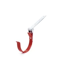 BRYZA PVC kovový hák žlabu s kloubem 150 mm červená (RAL 3011)