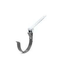 BRYZA PVC kovový hák žlabu s kloubem 125 mm grafitová (RAL 7021)