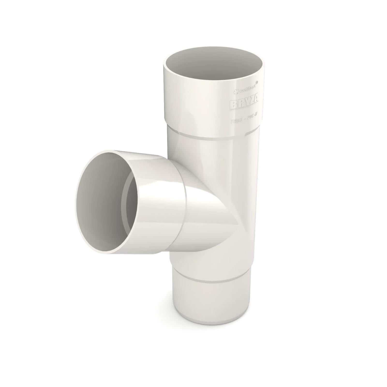 BRYZA PVC odbočka svodu plastová T 90 mm bílá (RAL 9010)