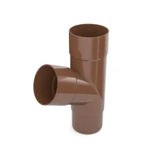 BRYZA PVC odbočka svodu plastová T 90 mm hnědá (RAL 8017)
