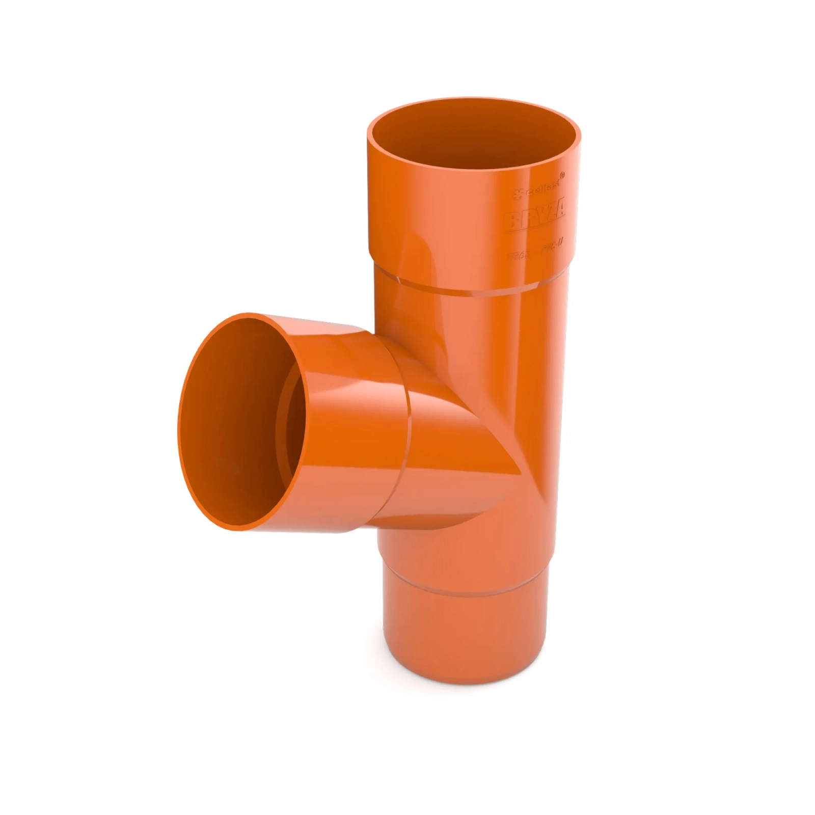 BRYZA PVC T-rúra 90/90/90 mm tehlová