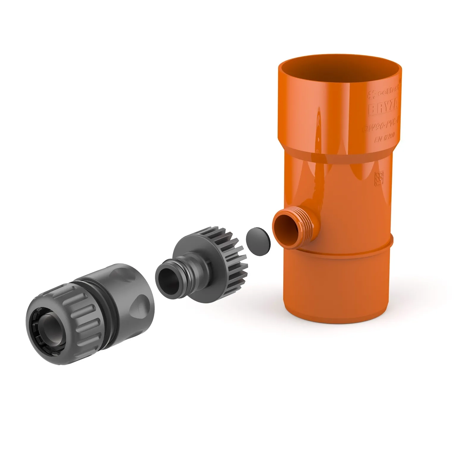 BRYZA PVC sběrač dešťové vody 90 mm cihlově červená (RAL 8004)