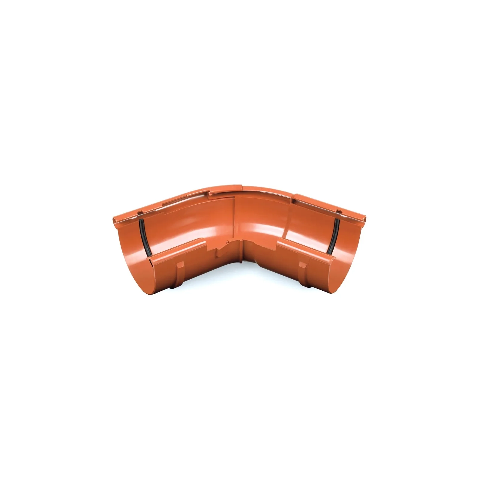 BRYZA PVC vnější nast. roh 120° – 145° 125 mm cihlově červená (RAL 8004)