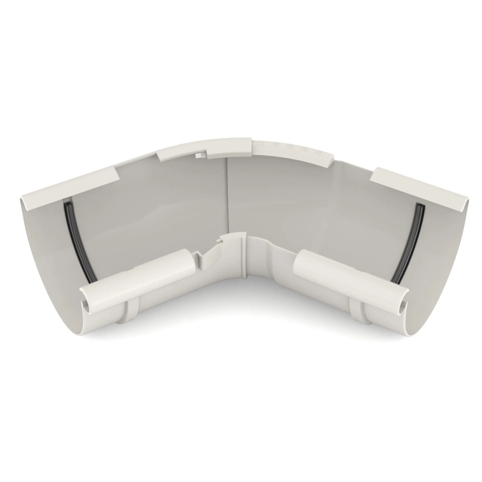 BRYZA PVC vnitřní nast. roh 120°–145°  125 mm bílá (RAL 9010)