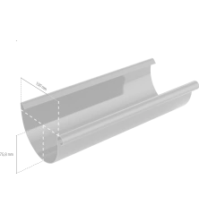 BRYZA PVC žlab 100 mm bílá (RAL 9010) délka 3 m