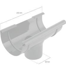 BRYZA PVC kotlík 100/90 mm grafitová (RAL 7021)