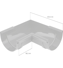 BRYZA PVC Vnútorný roh 100 mm biely