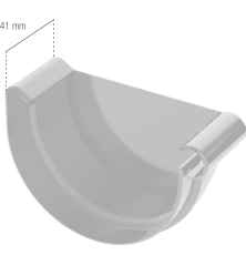 BRYZA PVC koncovka žlabu levá  100 mm červená (RAL 3011)