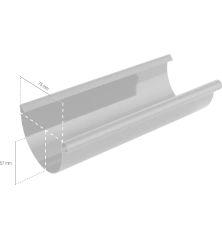 BRYZA PVC strešný žľab 75 mm 4 m biely