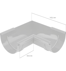 BRYZA PVC vnitřní roh 90° 75 mm cihlově červená (RAL 8004)