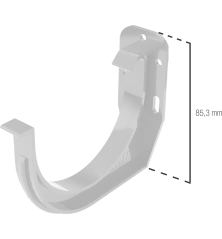 BRYZA PVC hák žlabu čelní 75 mm hnědá (RAL 8017)