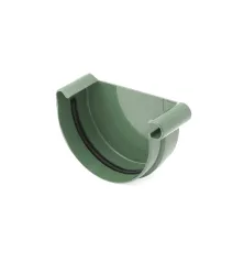 BRYZA PVC koncovka žlabu pravá 75 mm zelená (RAL 6020)