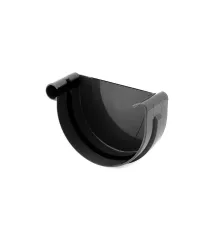 BRYZA PVC koncovka ľavá 75 mm čierna