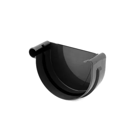 BRYZA PVC koncovka žlabu levá 75 mm černá (RAL 9005)