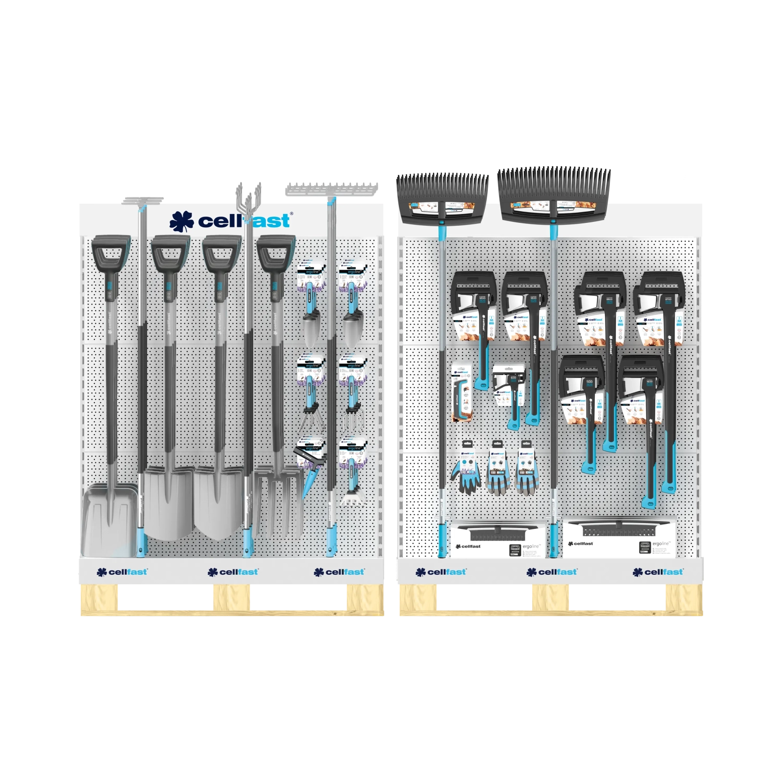 Stojan s nářadím ENERGO na paletě