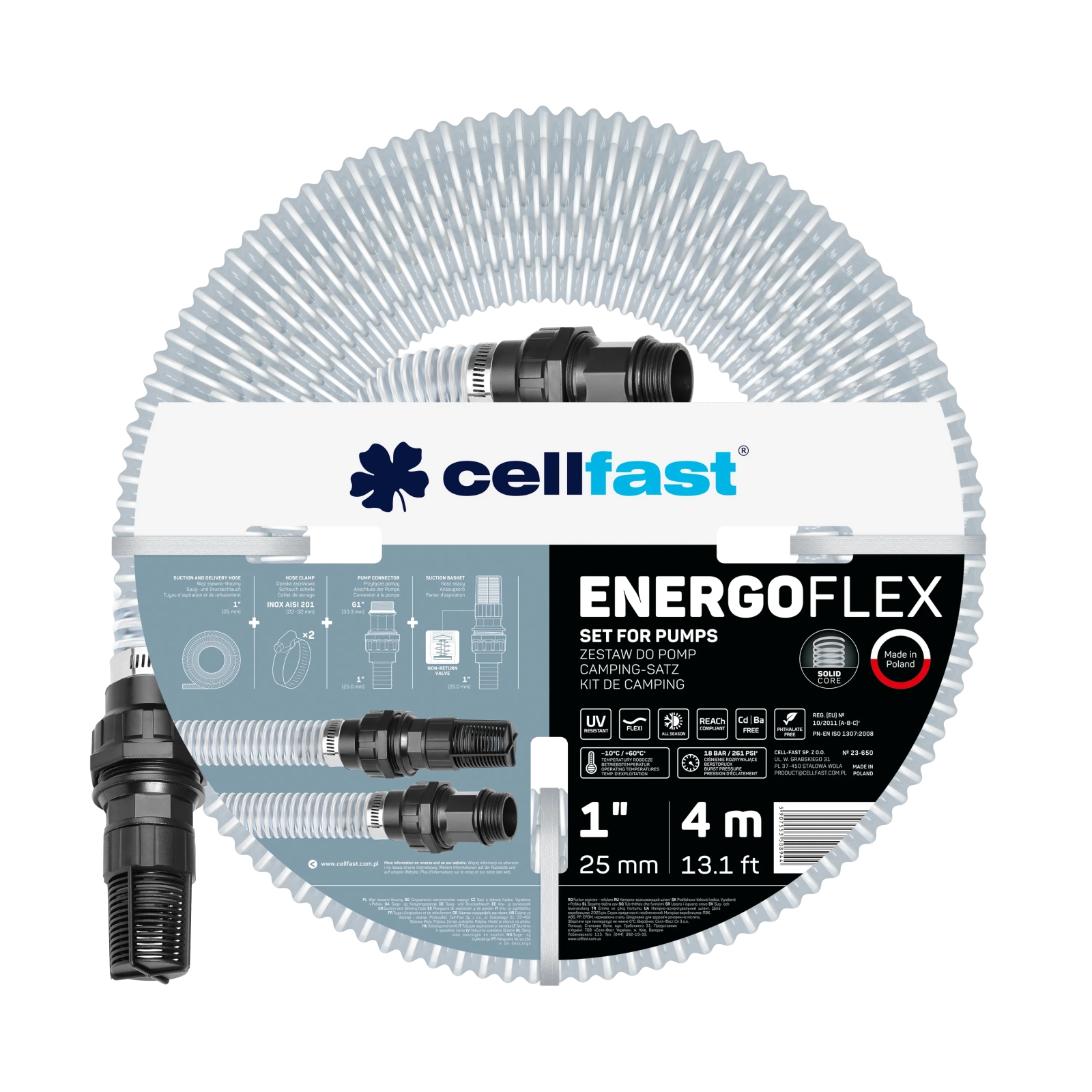Sací souprava ENERGOFLEX s odsávacím košem a zpětným ventilem