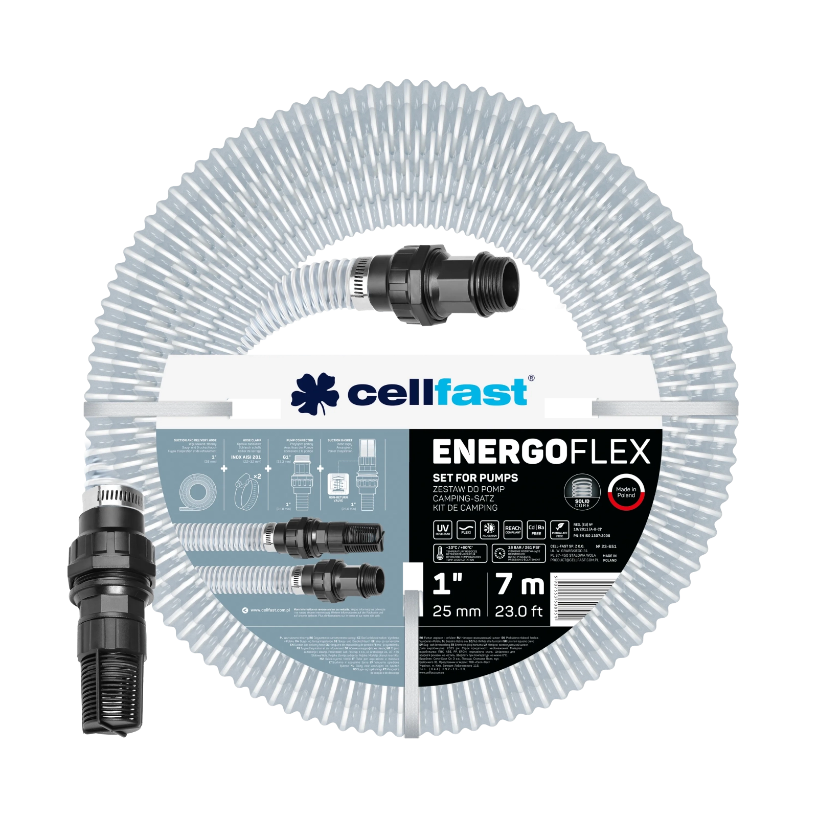 Sací souprava ENERGOFLEX s odsávacím košem a zpětným ventilem
