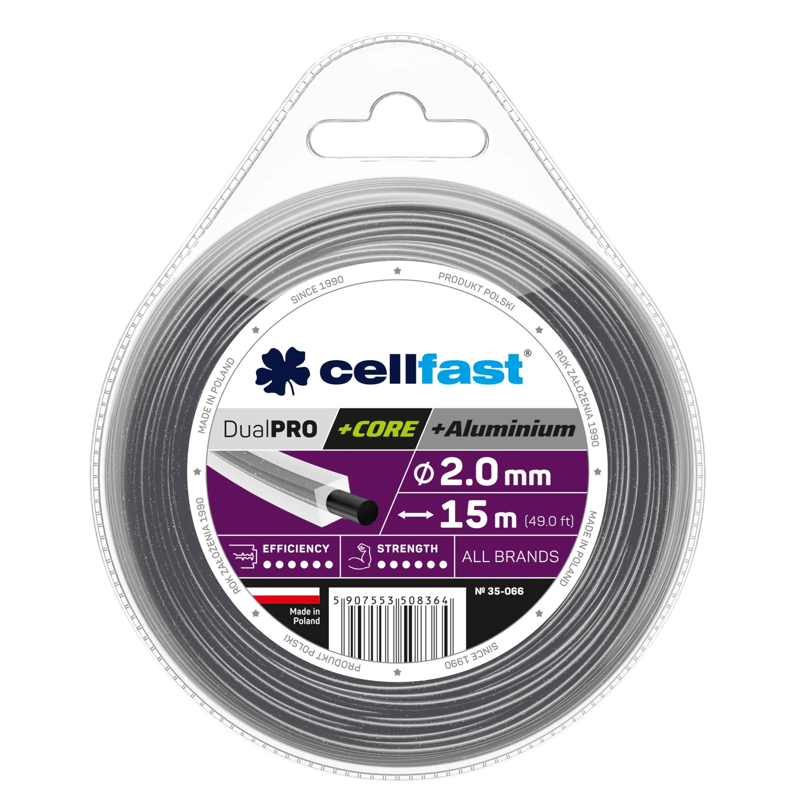 Žací struna s jádrem DUAL PRO čtverec Žací struna s jádrem DUAL PRO čtverec