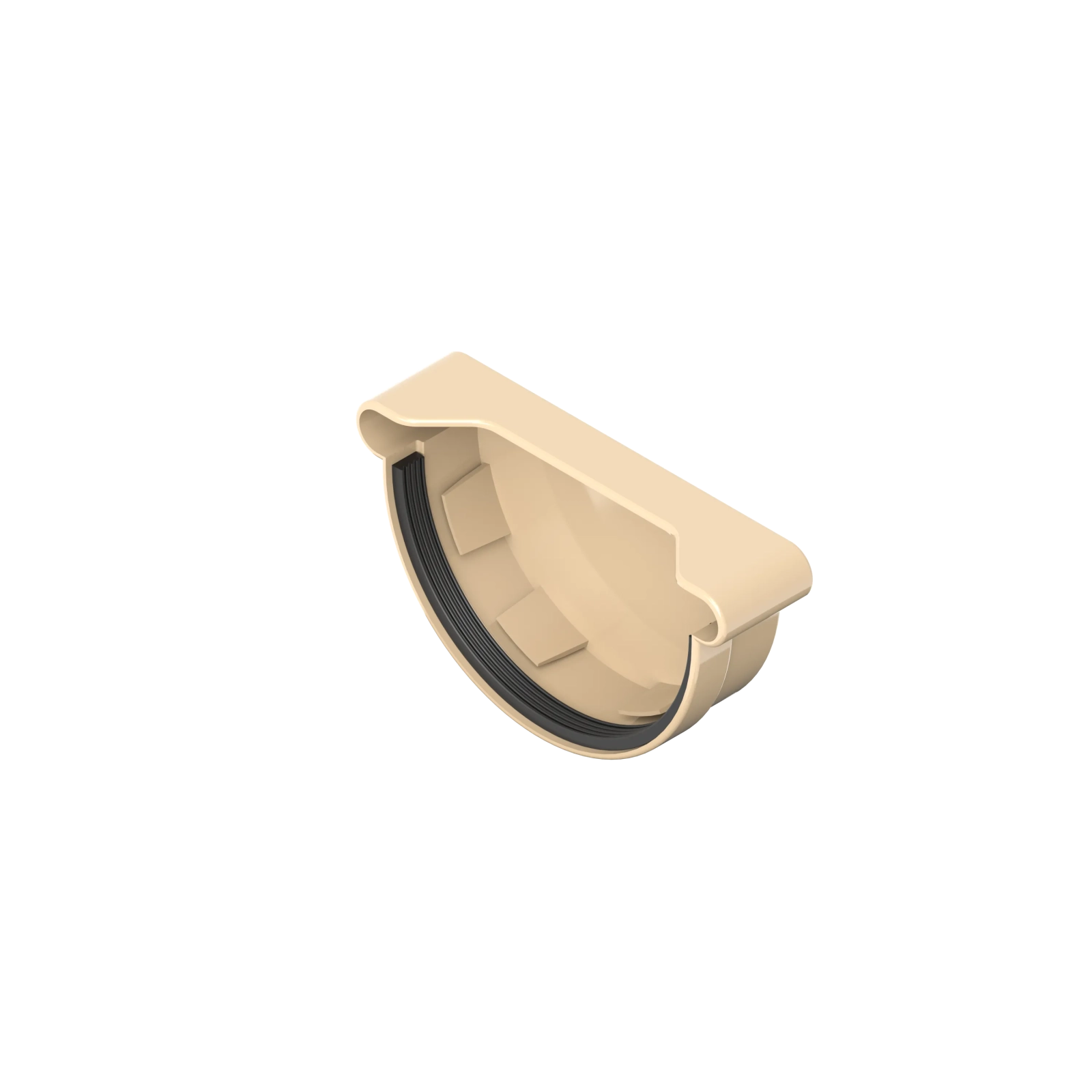 Koncový uzávěr pravý 120 mm béžový