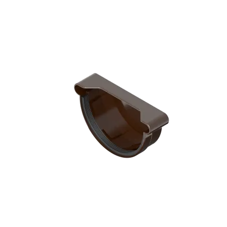 Koncovka pravá 120 mm hnědá