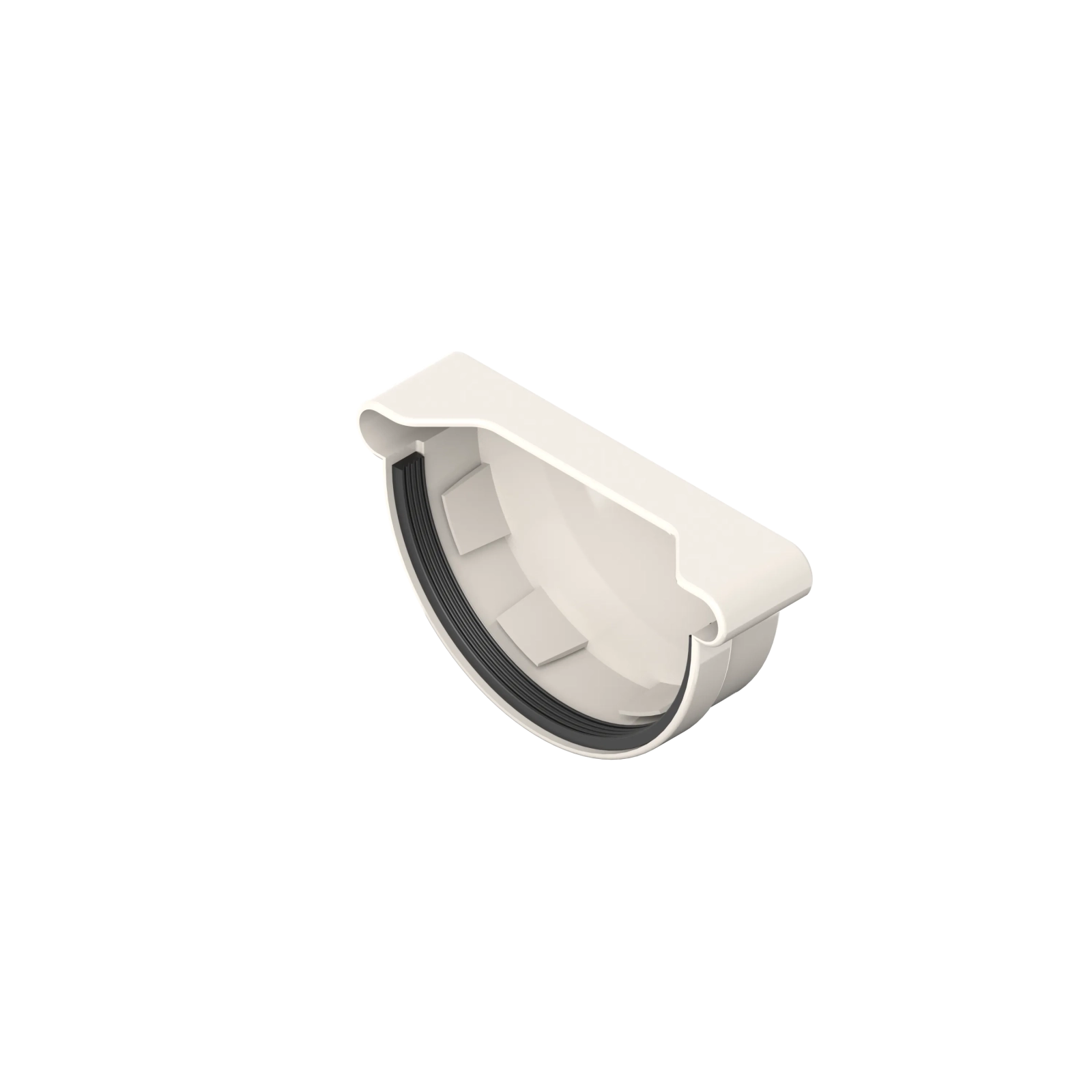 Koncovka pravá 120 mm bílá