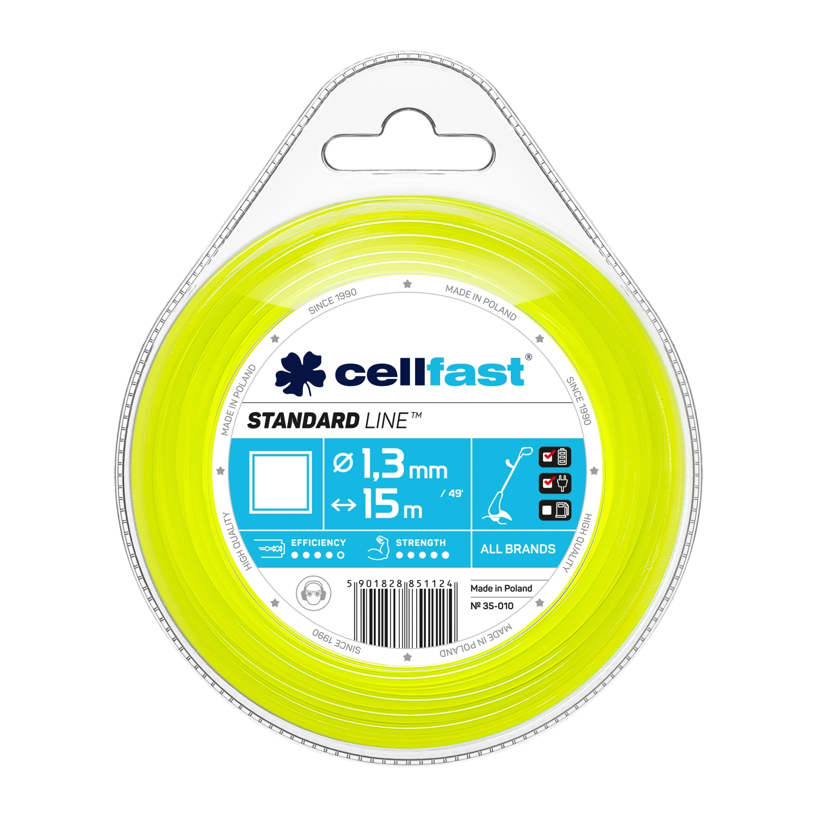 Žací struna STANDARD - čtverec