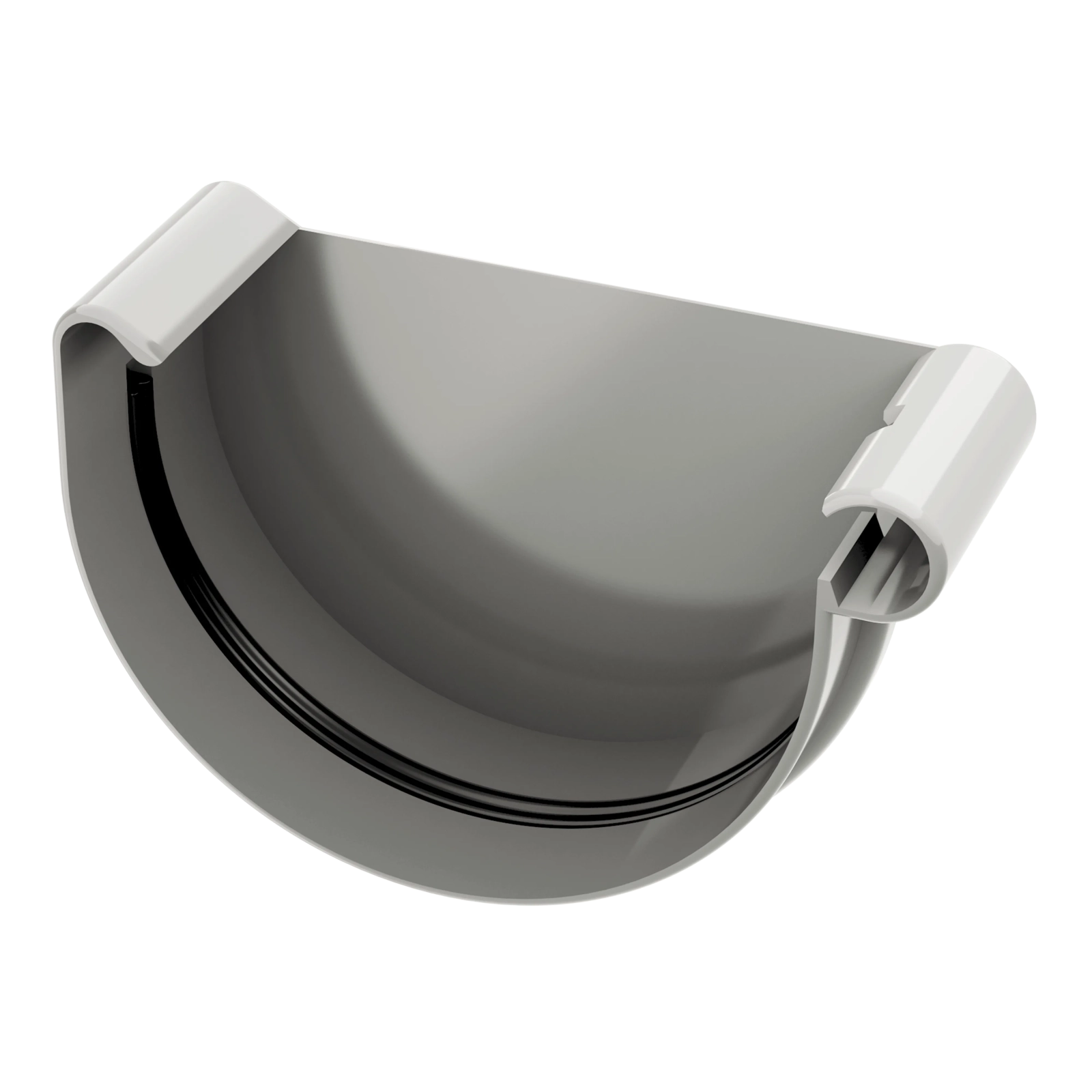 Koncový uzávěr pravý 150 mm šedý