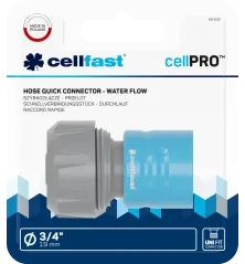 Hadicová rýchlospojka - prietok vody CELLPRO 3/4“