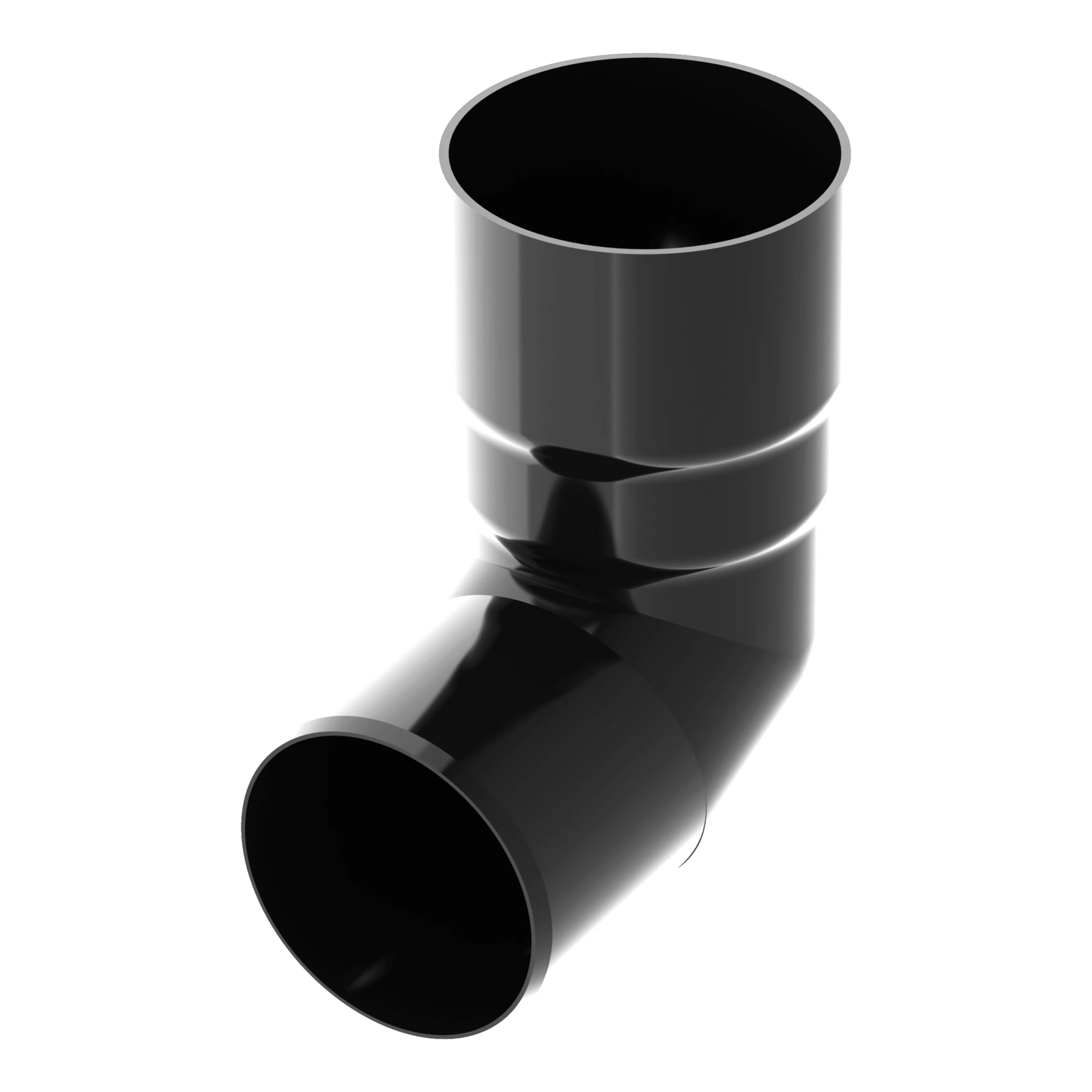 Koleno libovolný úhel 110 mm černé