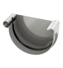 Koncový uzávěr levý 125 mm šedý